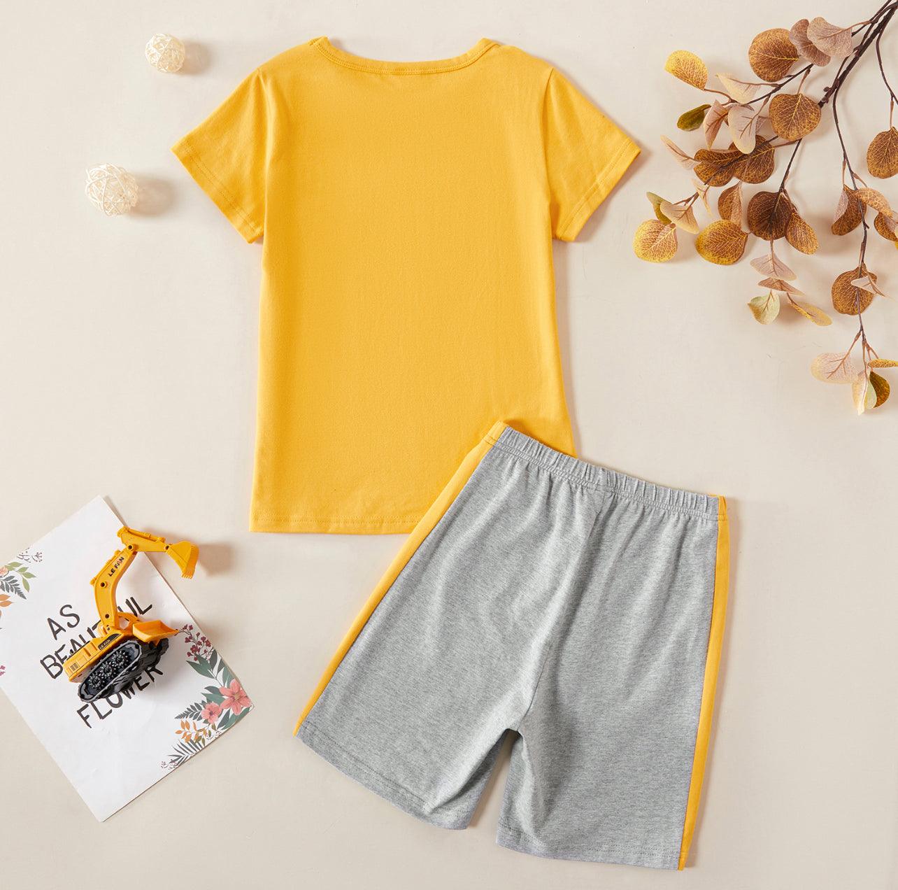 2pcs Boy Short-sleeve Cotton Shorts Suit casual - Mycia Boutique