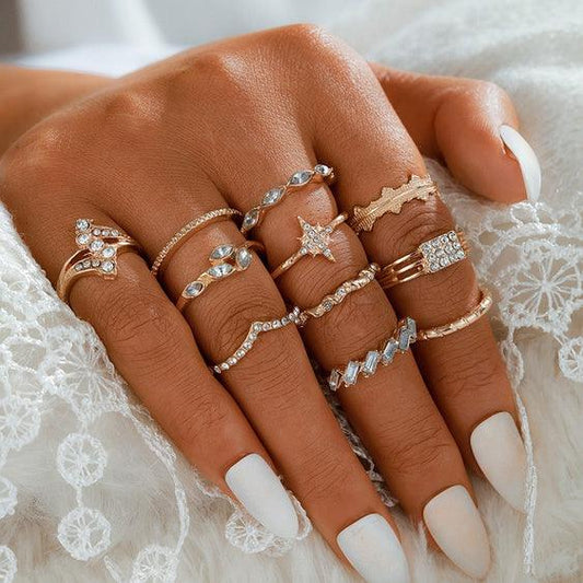 11 Pcs/set Fashion Women;s Rings.